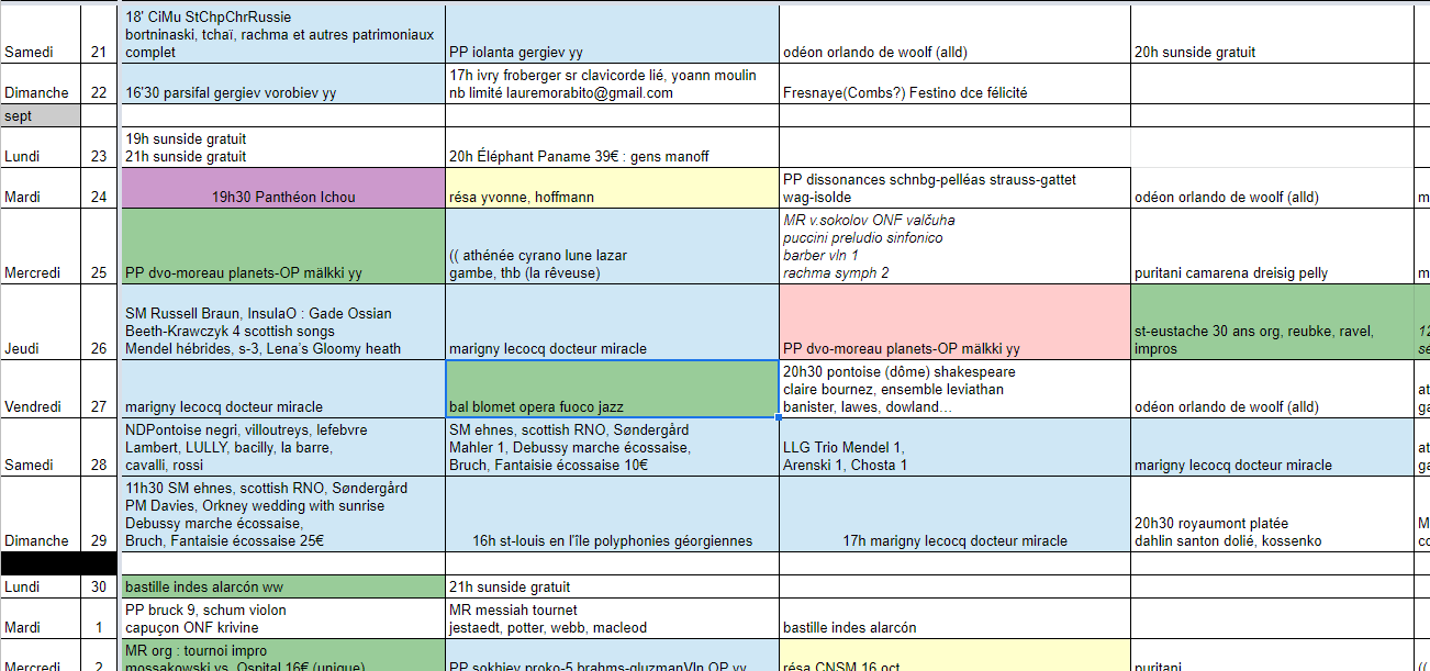 agenda CSS