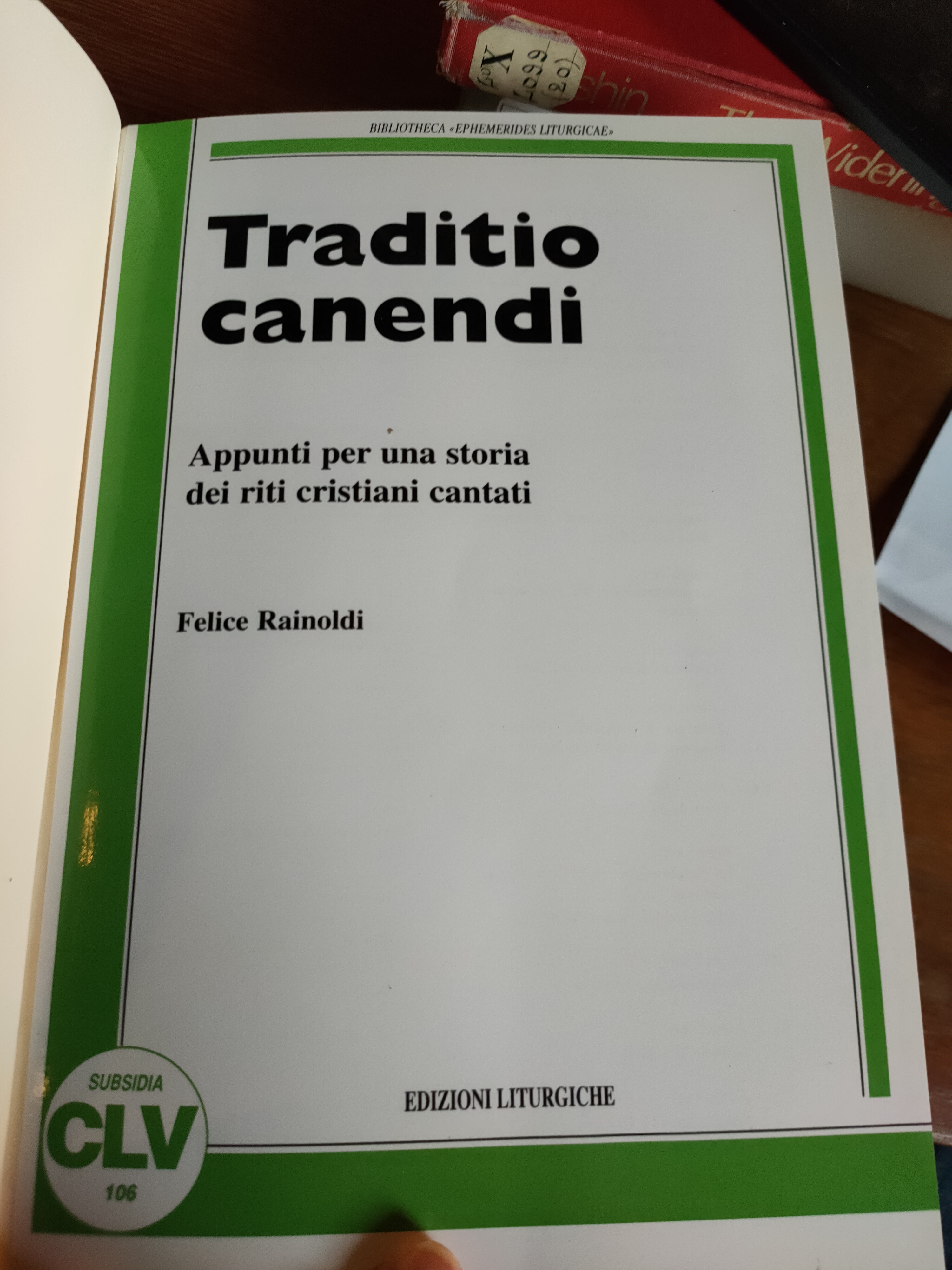 Traditio canendi