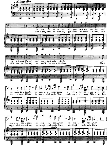 L'incanto degl'occhi - Metastasio - Schubert